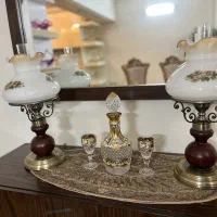 آباژور رومیزی و تنگ طلاکوب اگرمن چک