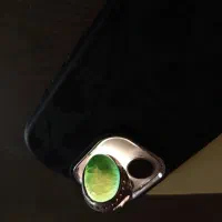 سنگ یشم و رکاب نقره انگشتر