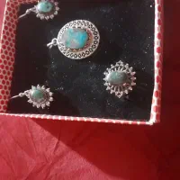 نیم ست فیروزه نقره