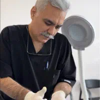 اسکراب شلوار تمام نخ کشی ، پارچه ترک رنگ مشکی