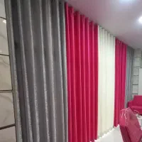 پرده پانچ مخمل نو نو سالم شسته آماده تحویل