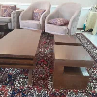 میز وسط مبلی و گل میز چوبی