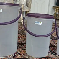 سه عدد سطل درب دار