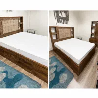 سرویس خواب دونفره با میز دراور آرایش با تشک