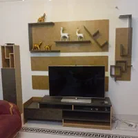 میز تلوزیون ۵تکه تمام چوب بسیار شیک
