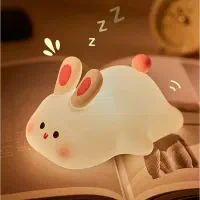 چراغ خواب سیلیکونی خرگوش خوابیده شارژی کودک عروسک