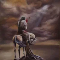تابلو رنگ روغن طرح عاشورا