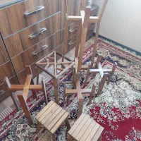 استند و پایه چوبی ضد آب مخصوص گل و گلدان