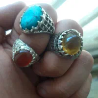 انگشترهای عقیق و فیروزه و لعل