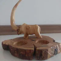 مجسمه چوبی کرگدن فانتزی با تخفیف