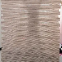 پرده زبرا کرم بژ