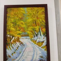تابلو منظره زمستانی