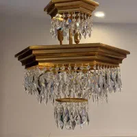 لوستر کریستال و برنج