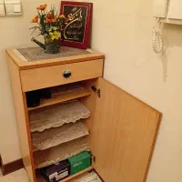 جاکفشی چوب MDF چرخ دار