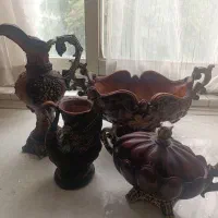 ست ظرف پلی استر به همراه گلدان