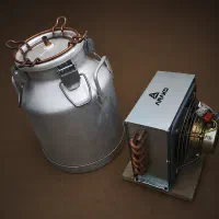 دیگ و دستگاه خنک کننده گلاب گیری عرق گیری