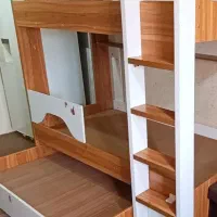 تخت دوطبقه با تخت مهمان، MDF ممتاز، محکم