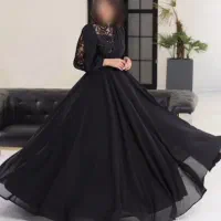 لباس مجلسی مشکی بلند درحد نو