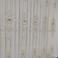 پرده طرح گل برجسته