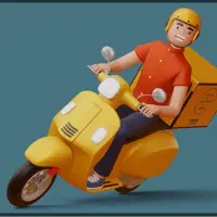 پیک موتوری و تراکت پخش کن/ساعت1تا3