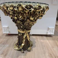 میز عسلی رزین طرح گل