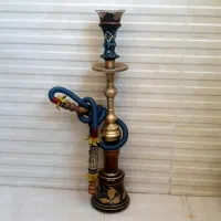 قلیون  برنجی قدیمی صمد تبریز دوسیب آلبالو