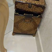 جا دستمالی وسطل چوب هردوباهم