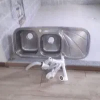 فروش سینک ظرفشویی ۲ لگن تو کار ورق ضخیم