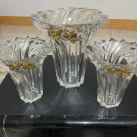 گلدان کریستال تراش