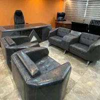 میزدفترمدیرشرکتیMDFهایگلس براق منبت شده ادارات