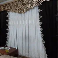 پرده شالدار مخمل در حد نو