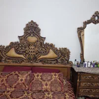 تخت خواب چوبی منبت