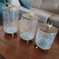 جا شکلاتی سه تیکه دکوری طرح شکسته