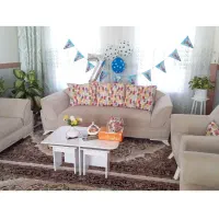 مبل ۷ نفره  کرم رنگ