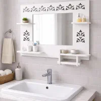 شلف نظم دهنده نظافت آینه دیواری pvc نانو ضدآب