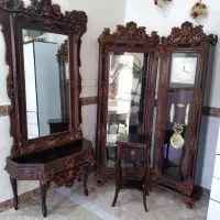 ست بوفه، ساعت ایستاده، آینه شمعدان