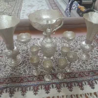 ظرف مسی نقره نما