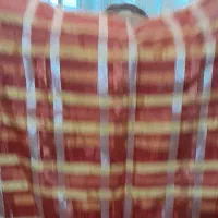 2تا پرده حریر خوشرنگ نارنجی رنگ