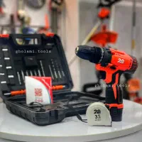 دریل موتور شارژی بیست تک  ۲ باطری اینورتر برق مدون