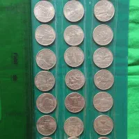 ۲۴ سکه ربع دلاری (۲۵ سنتی) با نقوش متفاوت در پشت