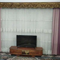 پرده حریر با دوبال دوطرف