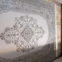 فرش گل ابریشم