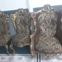 مبل سلطنتی  ۹ نفره  تمام‌ چوب