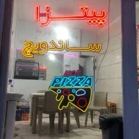 تابلو نئون فلکسی ساندویچ پیتزا با شکل همراه ترانس