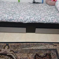 تخت ام دی اف یک نفره  با دو کشو کناری