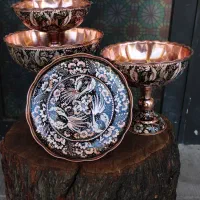 سرویس پذیرایی مسی الماس تراش آب نقره هما