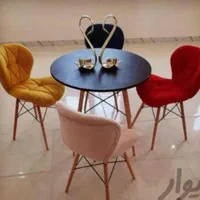 ست ۴ نفره میز و صندلی ناهارخوری پارچه‌ای ماهانا