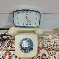 ساعت و تلفن و صفحه گرامافون عتیقه قدیمی