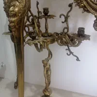 آینه شمعدان برنزی بسیار سنگین