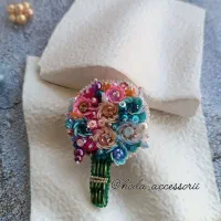گلسینه جواهردوزی دسته گل